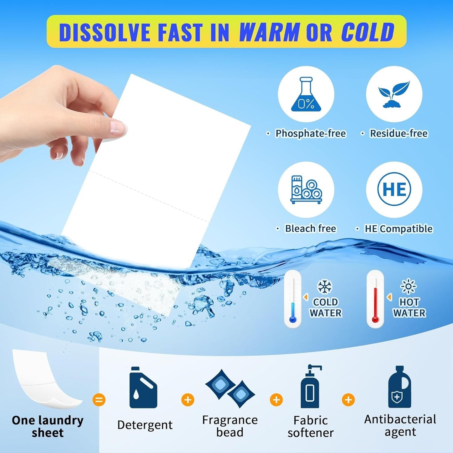Laundry Detergent Sheets, 200 Loads Fresh Linen Scent Laundry Soap Washing No